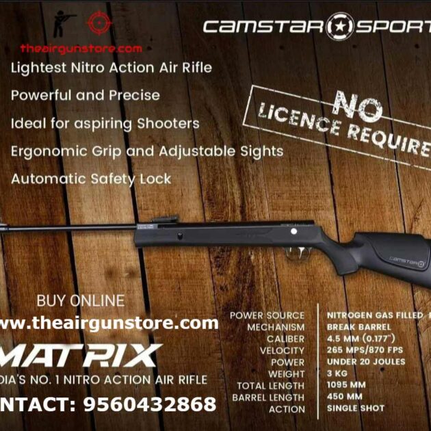 Camstar Sports Matrix Nitro Piston air rifle .177 cal.- BLACK