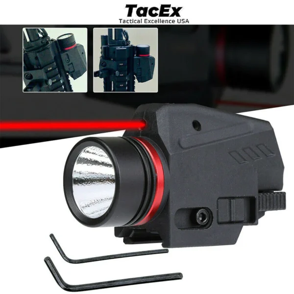 Pistol LED Flashlight Red Laser Sight - Pistol-Rifle - Image 5